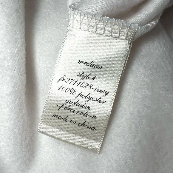 Unicorn onesie hooded pajama costume white with pink & rainbows size M NWOT - Picture 10 of 11